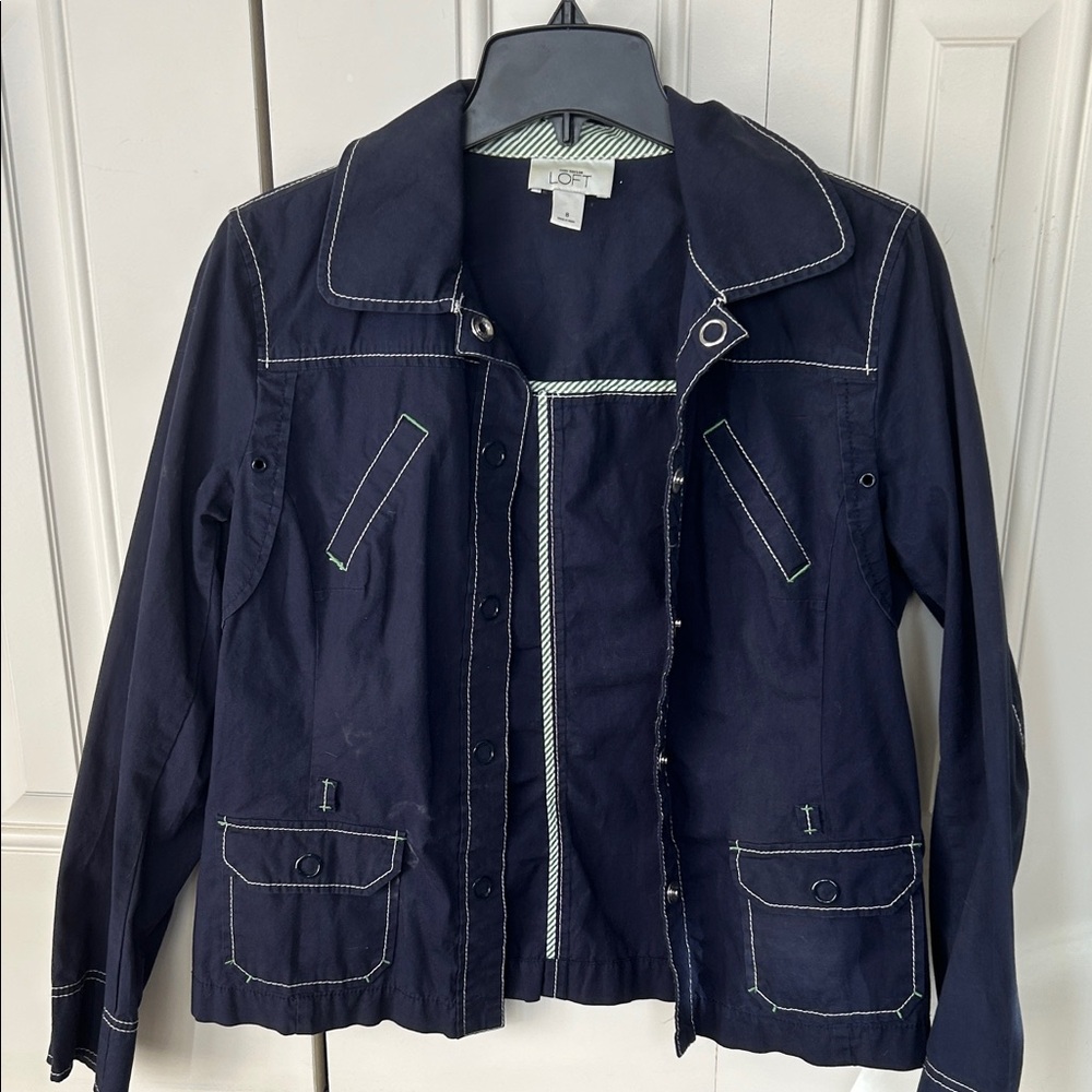 LOFT Women's Dark Blue Utility Jacket